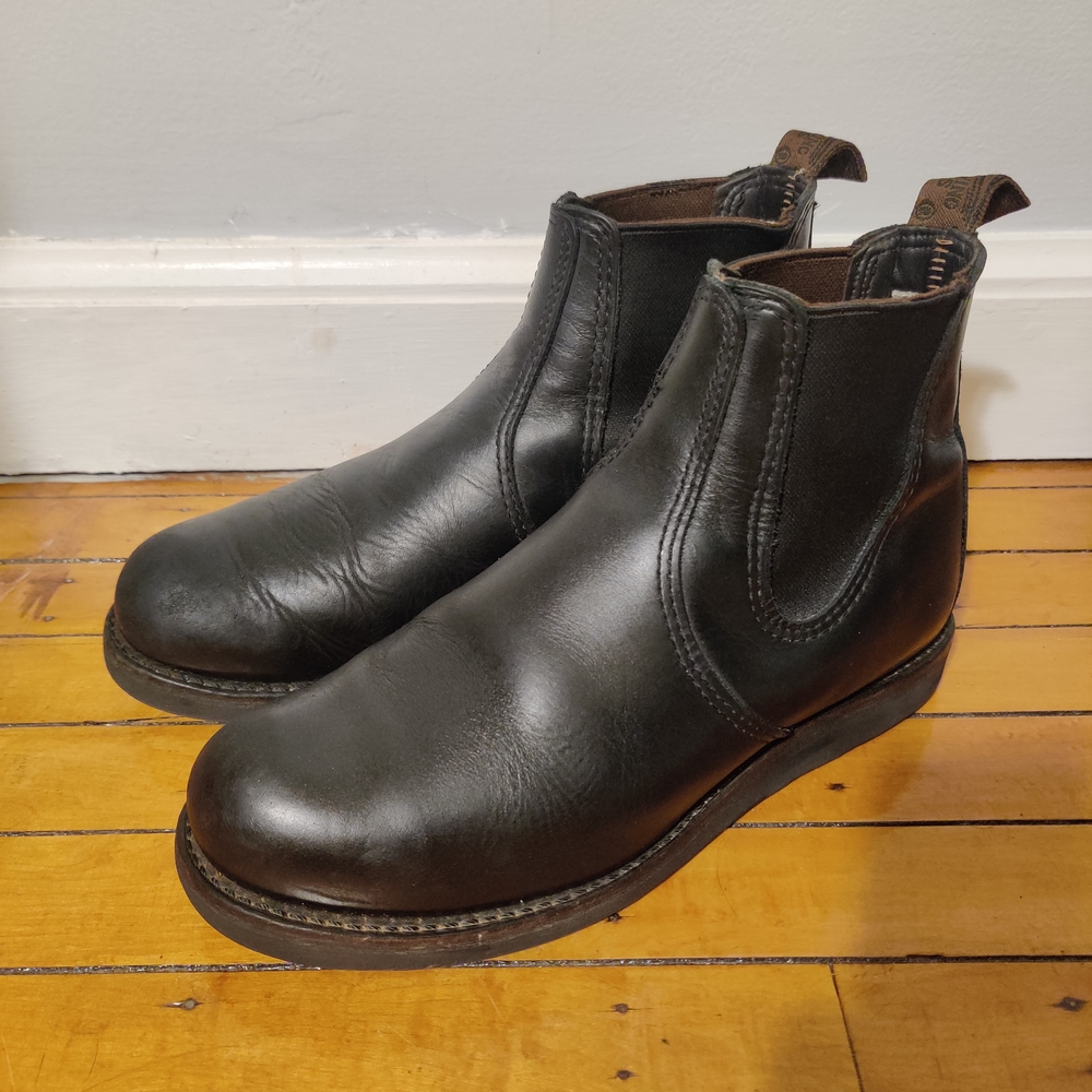 Red Wing Shoes Black Leather Chelsea Boots  3194 8.5D